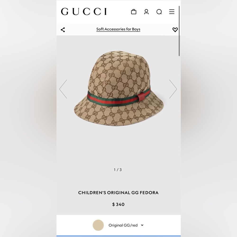 Gucci original GG Fedora